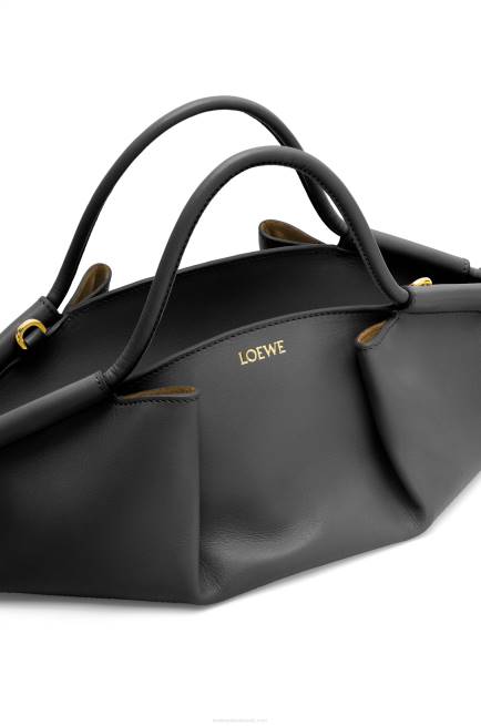 Black Small Paseo bag in shiny nappa calfskin Loewe 84PR347 Women