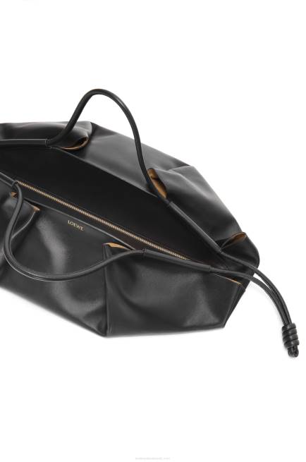 Black XL Paseo bag in shiny nappa calfskin Loewe 84PR401 Women