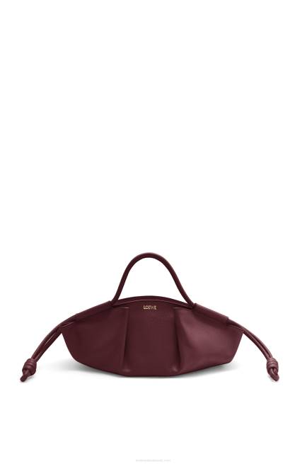 Burgundy Small Paseo bag in shiny nappa calfskin Loewe 84PR414 Women