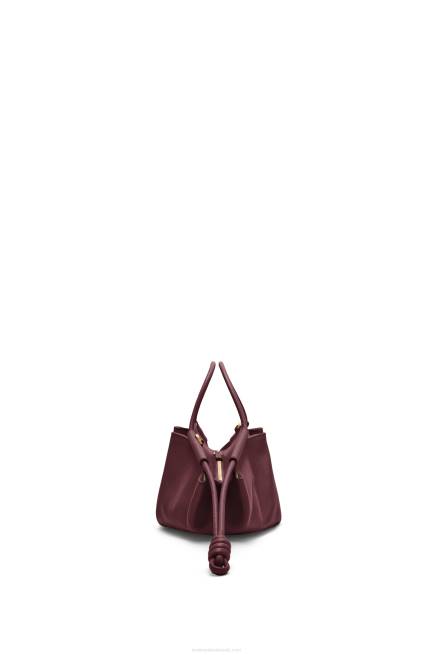 Burgundy Small Paseo bag in shiny nappa calfskin Loewe 84PR414 Women