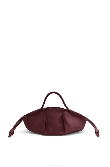 Burgundy Small Paseo bag in shiny nappa calfskin Loewe 84PR414 Women