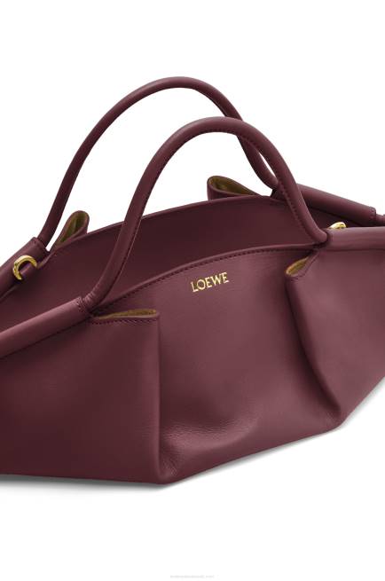 Burgundy Small Paseo bag in shiny nappa calfskin Loewe 84PR414 Women