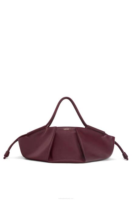 Burgundy XL Paseo bag in shiny nappa calfskin Loewe 84PR415 Women