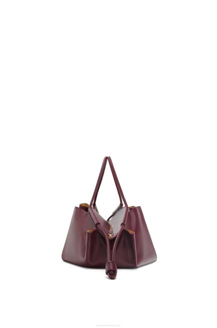 Burgundy XL Paseo bag in shiny nappa calfskin Loewe 84PR415 Women