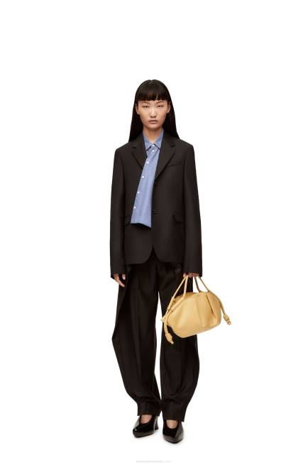 Dark Butter Paseo bag in shiny nappa calfskin Loewe 84PR352 Women