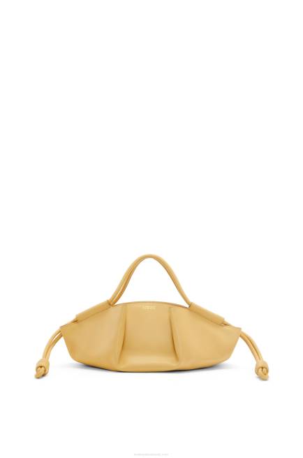 Dark Butter Small Paseo bag in shiny nappa calfskin Loewe 84PR351 Women