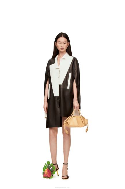 Dark Butter Small Paseo bag in shiny nappa calfskin Loewe 84PR351 Women