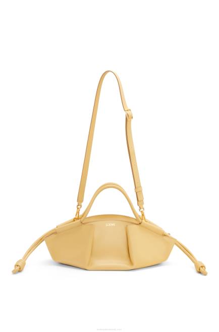 Dark Butter Small Paseo bag in shiny nappa calfskin Loewe 84PR351 Women