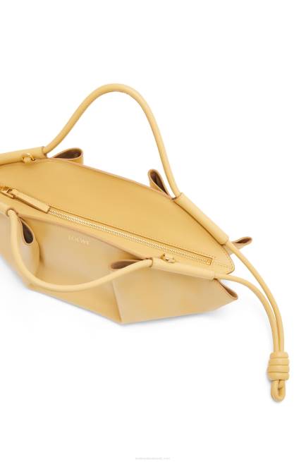 Dark Butter Small Paseo bag in shiny nappa calfskin Loewe 84PR351 Women