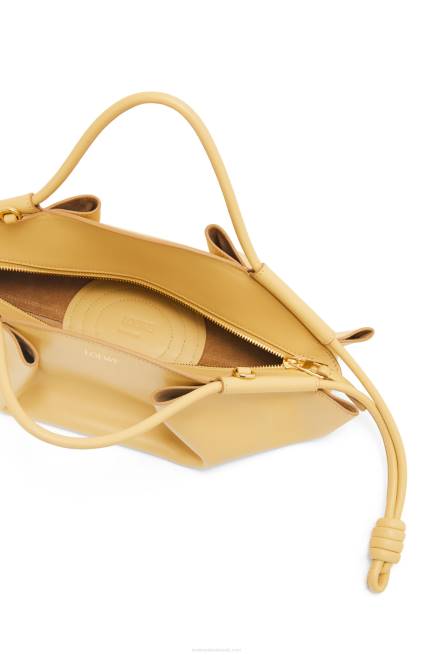 Dark Butter Small Paseo bag in shiny nappa calfskin Loewe 84PR351 Women