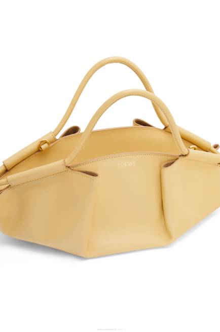 Dark Butter Small Paseo bag in shiny nappa calfskin Loewe 84PR351 Women