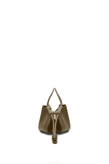 Dark Khaki Green Small Paseo bag in shiny nappa calfskin Loewe 84PR353 Women