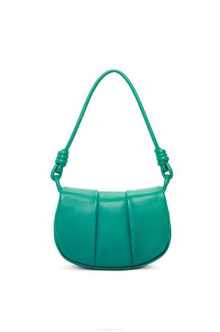Emerald Green Paseo satchel in shiny nappa calfskin Loewe 84PR338 Women