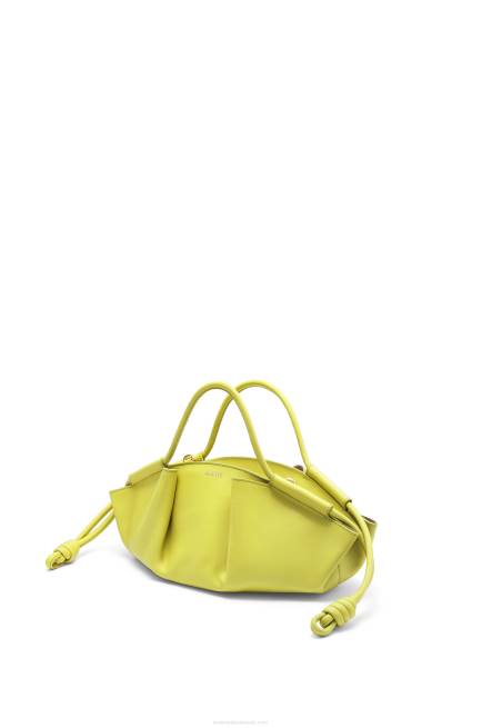 Lime Yellow Small Paseo bag in shiny nappa calfskin Loewe 84PR419 Women