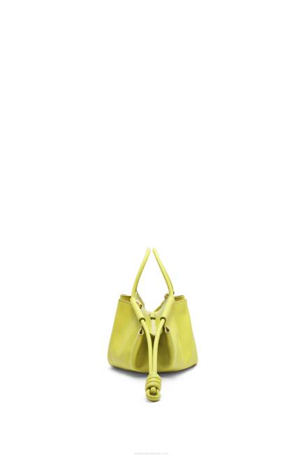 Lime Yellow Small Paseo bag in shiny nappa calfskin Loewe 84PR419 Women
