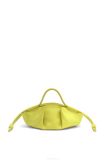 Lime Yellow Small Paseo bag in shiny nappa calfskin Loewe 84PR419 Women