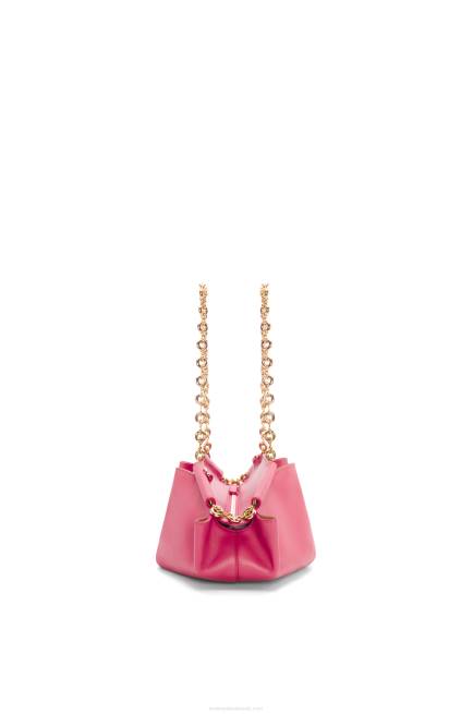Magenta Small Paseo bag in shiny nappa calfskin with chain Loewe 84PR420 Women