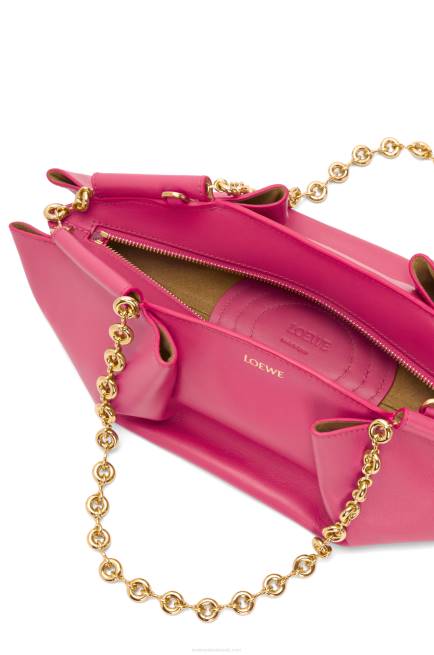 Magenta Small Paseo bag in shiny nappa calfskin with chain Loewe 84PR420 Women