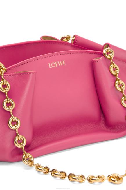 Magenta Small Paseo bag in shiny nappa calfskin with chain Loewe 84PR420 Women