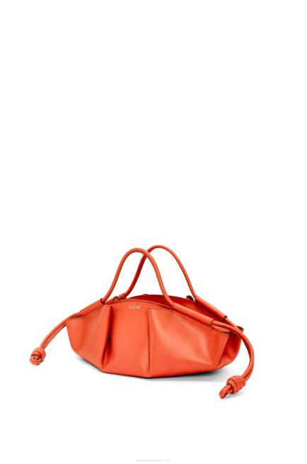 Sunrise Orange Small Paseo bag in shiny nappa calfskin Loewe 84PR349 Women