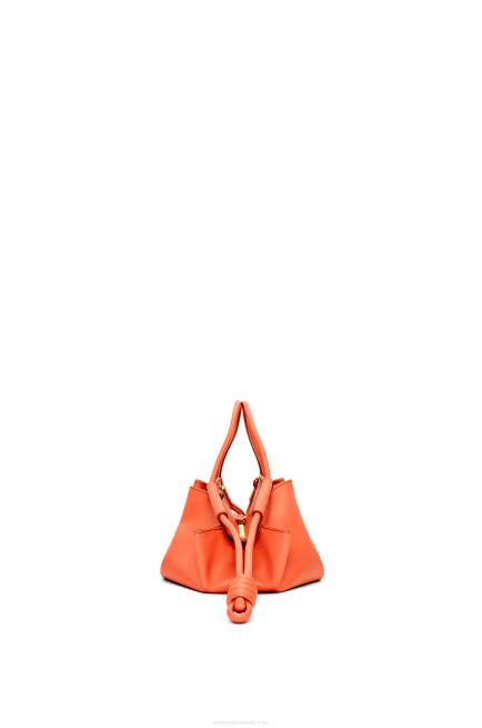 Sunrise Orange Small Paseo bag in shiny nappa calfskin Loewe 84PR349 Women