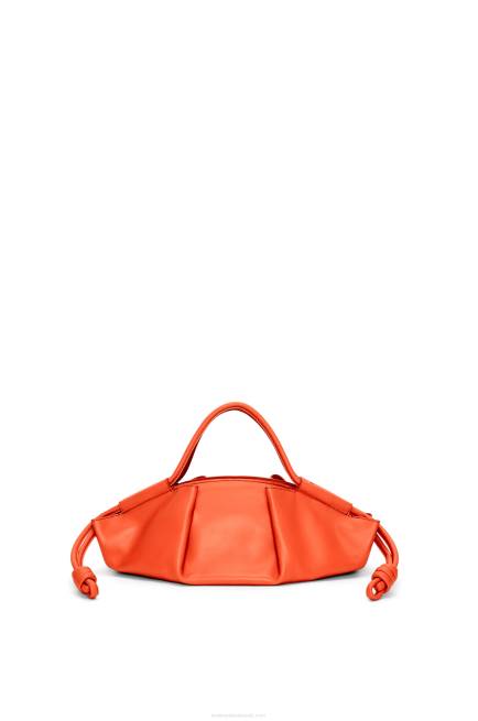 Sunrise Orange Small Paseo bag in shiny nappa calfskin Loewe 84PR349 Women