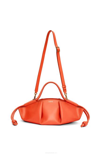 Sunrise Orange Small Paseo bag in shiny nappa calfskin Loewe 84PR349 Women