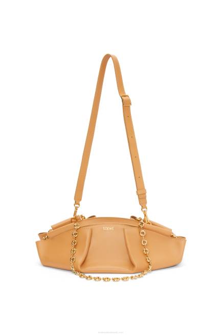 Warm Desert Small Paseo bag in shiny nappa calfskin with chain Loewe 84PR421 Women