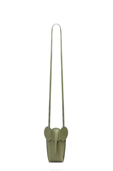 Avocado Green Elephant Pocket in classic calfskin Loewe 84PR597 Women