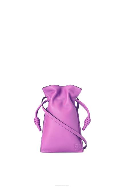 Bright Purple Flamenco Pocket in nappa calfskin Loewe 84PR295 Women