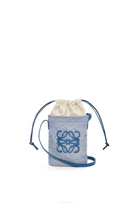Denim Blue Square pocket in iraca palm and calfskin Loewe 84PR318 Women