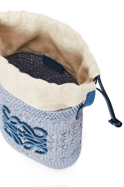 Denim Blue Square pocket in iraca palm and calfskin Loewe 84PR318 Women