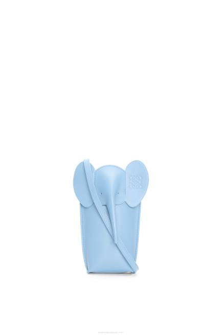 Dusty Blue Elephant Pocket in classic calfskin Loewe 84PR580 Women