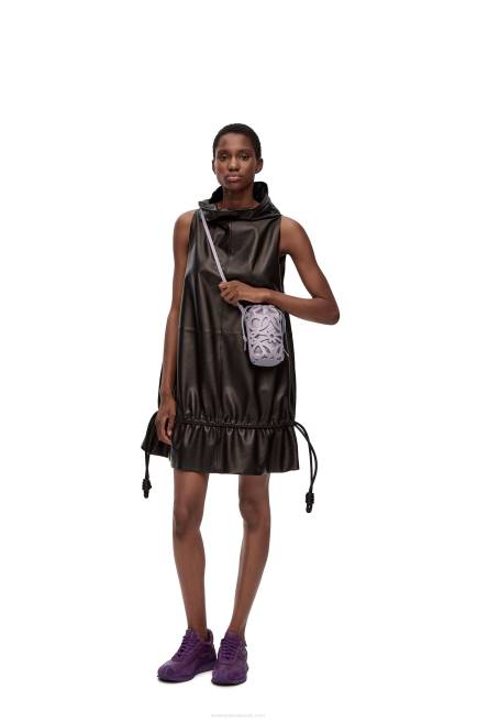 Pale Aubergine Glaze Anagram cut-out pocket in classic calfskin and nappa Loewe 84PR550 Women