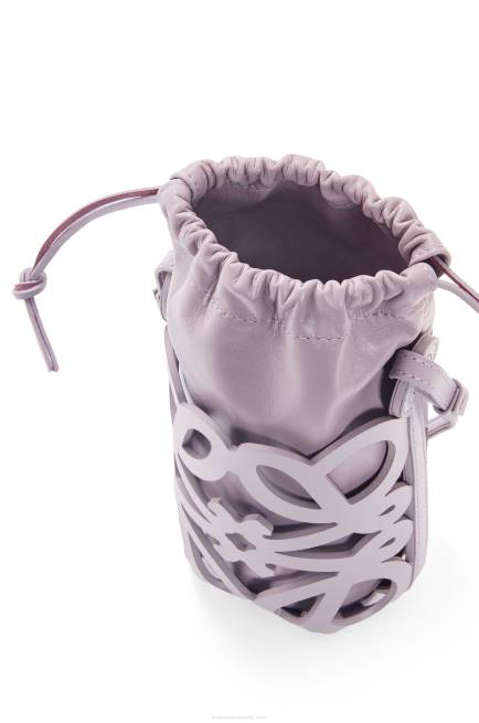 Pale Aubergine Glaze Anagram cut-out pocket in classic calfskin and nappa Loewe 84PR550 Women