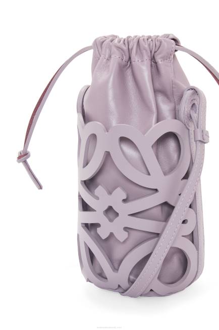 Pale Aubergine Glaze Anagram cut-out pocket in classic calfskin and nappa Loewe 84PR550 Women