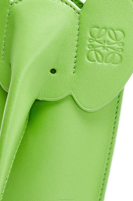 Pea Green Glaze Elephant Pocket in classic calfskin Loewe 84PR625 Women