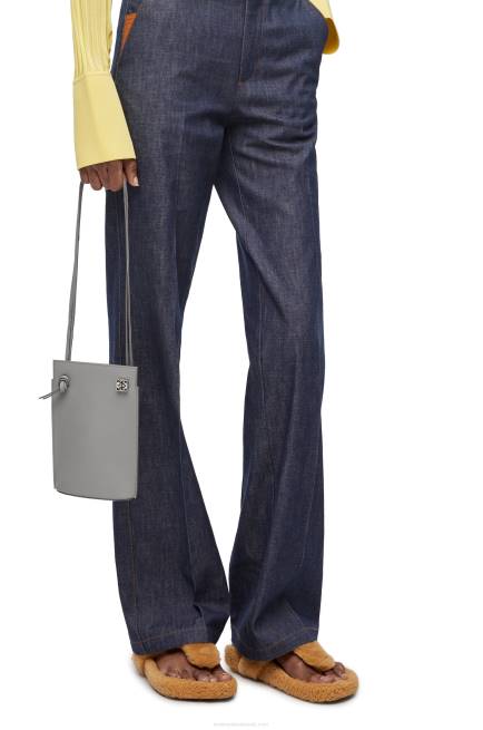 Pearl Grey Dice pocket in classic calfskin Loewe 84PR572 Women