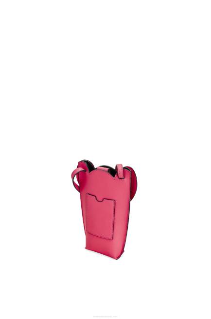 Ruby Red Glaze Elephant Pocket in classic calfskin Loewe 84PR604 Women