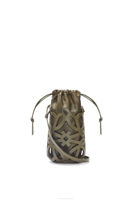 Tea Dust Glaze Anagram cut-out pocket in classic calfskin and nappa Loewe 84PR551 Women