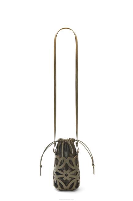 Tea Dust Glaze Anagram cut-out pocket in classic calfskin and nappa Loewe 84PR551 Women