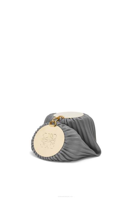 Asphalt Grey Bracelet pouch in nappa calfskin and brass Loewe 84PR622 Women