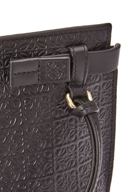 Black Mini Repeat T Pouch in embossed silk calfskin Loewe 84PR610 Women