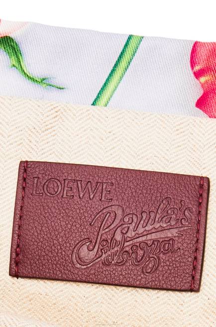 Blue Lilac Roses drawstring pouch in canvas Loewe 84PR587 Women