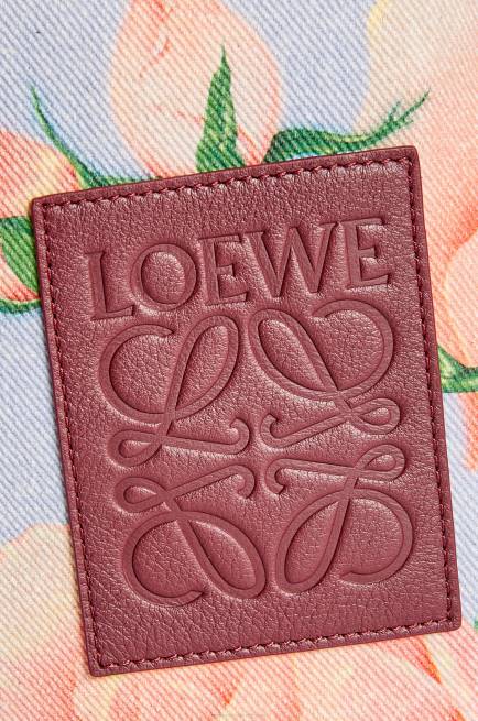 Blue Lilac Roses oblong pouch in denim Loewe 84PR584 Women