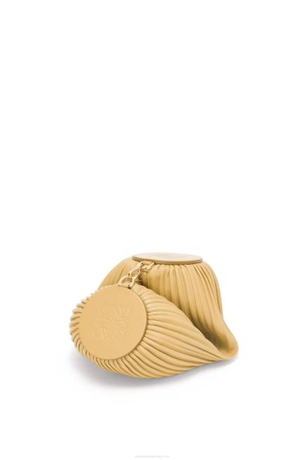 Dark Butter Bracelet Pouch in pleated nappa Loewe 84PR375 Women
