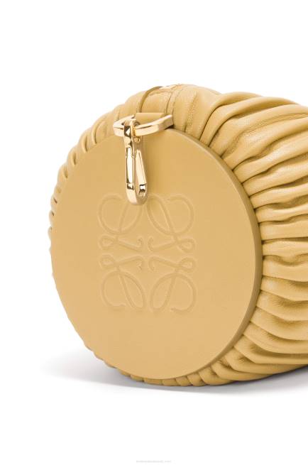 Dark Butter Bracelet Pouch in pleated nappa Loewe 84PR375 Women