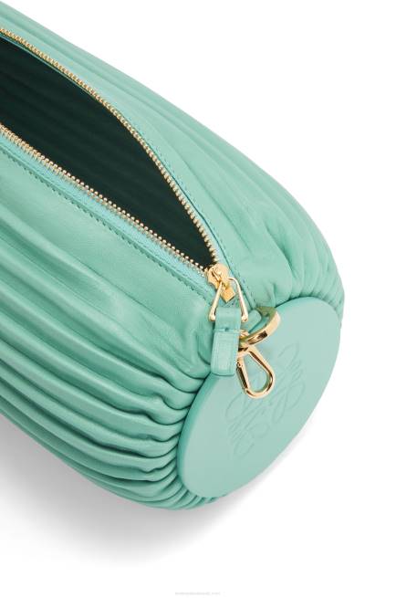 Fresh Mint Bracelet Pouch in pleated nappa Loewe 84PR398 Women