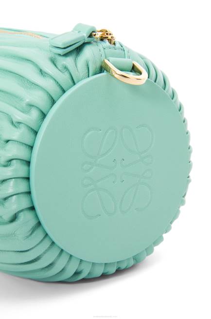 Fresh Mint Bracelet Pouch in pleated nappa Loewe 84PR398 Women