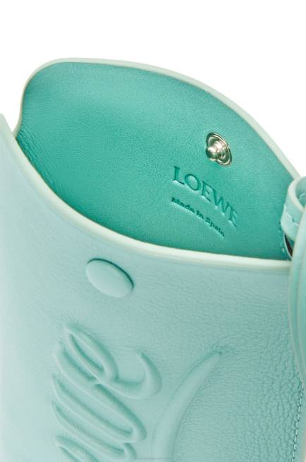 Fresh Mint Loop pouch in classic calfskin Loewe 84PR594 Women